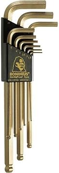 Bondhus进口代理批发 Bondhus 38099 GoldGuard 圆珠笔 L 型扳手套装 - 9 件公制