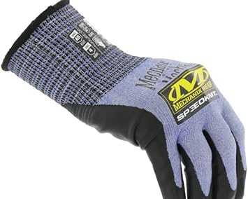 酷牌库|商品详情-Mechanix Wear进口代理批发 Mechanix Wear：ANSI A5 防割聚氨酯涂层 SpeedKnit 工作手套 - 可触摸，在干燥和潮湿条件下抓握力强（浅蓝色，加大号）