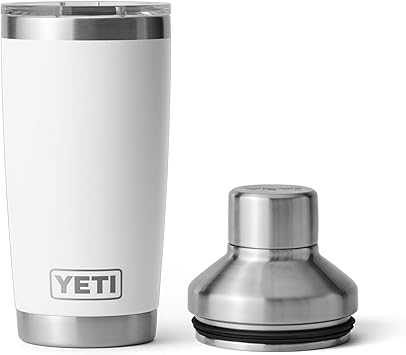 YETI进口代理批发 YETI 20 盎司 Rambler 不倒翁鸡尾酒调酒器套件，白色