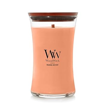 WoodWick进口代理批发 WoodWick 麦卢卡花蜜大号沙漏蜡烛