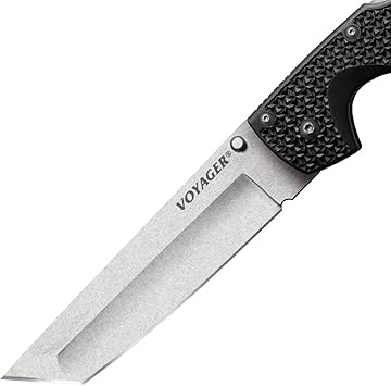 酷牌库|商品详情-Cold Steel进口代理批发 COLD STEEL XL Voyager 5.5 英寸 AUS10A Tanto Point 锋利刀片 6.75 英寸 Griv-Ex 手柄日常携带战术折叠刀带 Tri-Ad 锁