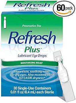 Refresh进口代理批发 Refresh Premium 2 件装加润滑剂滴眼液，30 个一次性容器，每件 0.01 液量盎司（0.4mL）无菌