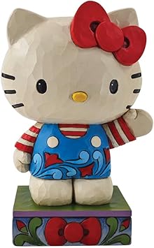 Enesco进口代理批发 Enesco Sanrio by Jim Shore Hello Kitty 挥舞经典雕像 - 树脂石手绘精制Hello Kitty 雕像家居装饰雕像，6 英寸