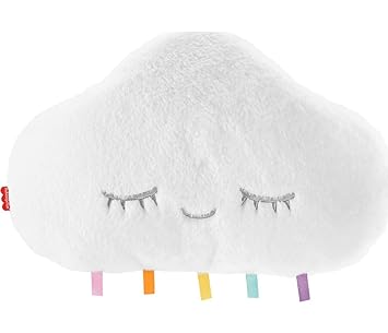 Fisher-Price进口代理批发 Fisher-Price 婴儿玩具 Twinkle & Cuddle Cloud 安抚奶嘴毛绒婴儿床附音响机器，带灯光和音乐，适合 0 个月以上新生儿