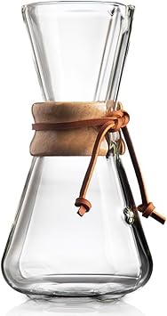 Chemex进口代理批发 Chemex 倾倒式玻璃咖啡机 - 手工吹制系列 - 3 杯 - 独家包装