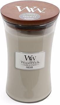 WoodWick进口代理批发 WoodWick Fireside 22 盎司大罐蜡烛可燃烧 180 小时