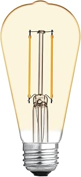 酷牌库|商品详情-GE进口代理批发 GE 复古风格 LED 灯泡，40 瓦，琥珀色饰面，ST9 爱迪生风格灯泡（1 件装）