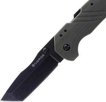 酷牌库|商品详情-Cold Steel进口代理批发 COLD STEEL Engage 3 英寸 4116SS 锋利 Tanto 尖刀片 4.25 英寸 GFN 手柄日常携带战术折叠刀带 Atlas Lock