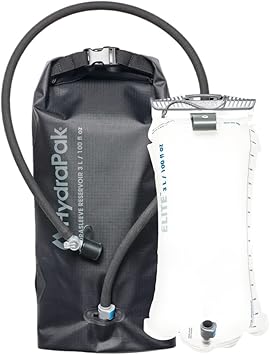 HydraPak进口代理批发 Hydrapak HydraSleeve - 隔热套，带变形薄型水囊/水袋背包储水器，3 升（100 盎司），高流量咬阀，安全可靠