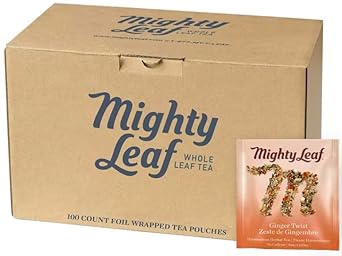 Mighty Leaf进口代理批发 姜汁 - 强大的叶子（100 个铝箔包装茶袋）