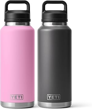 YETI进口代理批发 YETI 46 盎司 Rambler 奶瓶套装、(1) 46 盎司粉红色奶瓶和 (1) 46 盎司木炭奶瓶