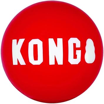 KONG进口代理批发 KONG - 签名球 - 2 件装耐用球，用于追逐和寻回 - 适合中型犬