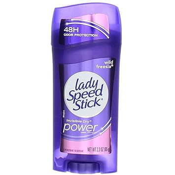 Lady Speed Stick进口代理批发 Lady Speed Stick 止汗除臭剂，隐形干燥，野生小苍兰 2.30 盎司（4 件装）