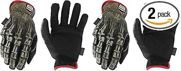 Mechanix Wear进口代理批发 Mechanix Wear Power Print 机器人手套（加大号，黑色）（2 件装）