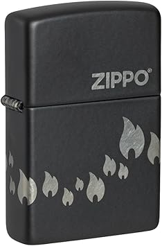 Zippo进口代理批发 Zippo Design 黑色哑光镀铬袖珍打火机