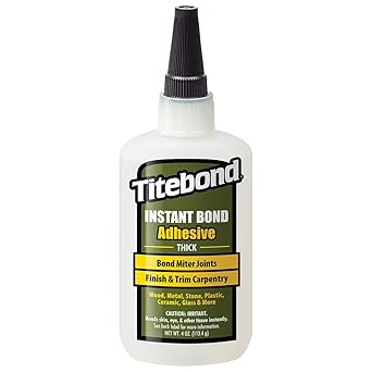 Titebond进口代理批发 Titebond Instant Bond 厚胶，8 秒粘合，家庭维修，木工，工艺品，造型，相框，4 盎司。 6222