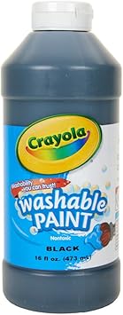 Crayola进口代理批发 Crayola 可洗油漆，黑色，16 盎司