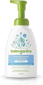 Babyganics进口代理批发 Babyganics 婴儿洗发水 + 沐浴露泵瓶，无香料，16 盎司