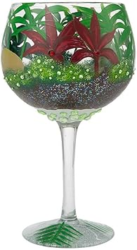 酷牌库|商品详情-Enesco进口代理批发 Enesco Designs by Lolita Jungle Terrarium Copa Artisan 鸡尾酒杯，24 盎司，多色