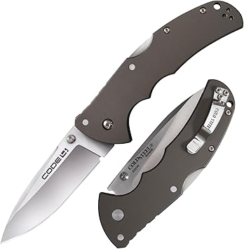 Cold Steel进口代理批发 Cold Steel Code 4 3.5 英寸 S35VN 锋利刀片 5 英寸 6061 铝柄日常携带战术折叠刀带 Tri-Ad 锁定机构