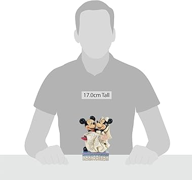 酷牌库|商品详情-Enesco进口代理批发 Disney Traditions by Jim Shore 米奇和米妮蛋糕装饰石树脂雕像，6.5