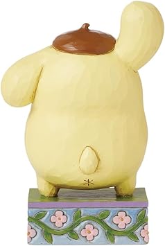 酷牌库|商品详情-Enesco进口代理批发 Enesco Sanrio by Jim Shore Pompompurin 带曲奇饼雕像 - 树脂石手绘精制Hello Kitty 雕像家居装饰雕像，5 英寸