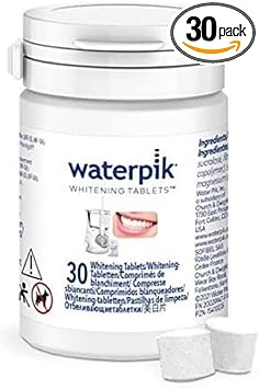 Waterpik进口代理批发 Waterpik 美白水牙线片，适用于 Waterpik 美白牙线器的牙齿美白片，新鲜薄荷味，与 Waterpik WF-05 和 WF-06 型号兼容，30 片装