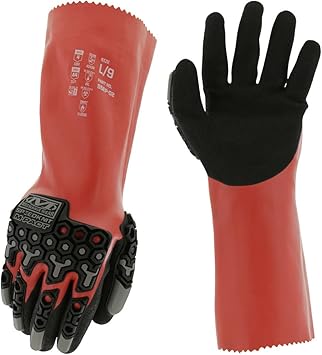 Mechanix Wear进口代理批发 Mechanix Wear：ANSI A4 防割丁腈涂层 SpeedKnit M-Pact 重型化学手套 - 抗冲击、耐磨、防水、手套袖口（红色，大号）