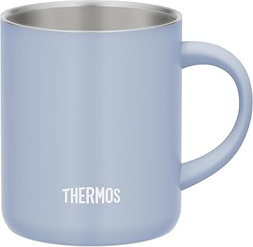 酷牌库|商品详情-THERMOS进口代理批发 THERMOS JDG-352C ASB 不锈钢真空保温杯，11.8 液量盎司（350 毫升），灰蓝色