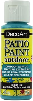 DecoArt进口代理批发 装饰艺术 PATIO PAINT 2 盎司土耳其青色，我们：均码，土耳其青色