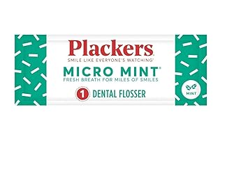 Plackers进口代理批发 Plackers 微型薄荷牙线棒，采用超级凝灰岩制成，受保护的折叠式牙线棒，易于使用，凉爽薄荷色，绿色，独立包装，500 支