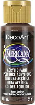 DecoArt进口代理批发 Americana 丙烯酸涂料 - 焦棕色 2 盎司瓶