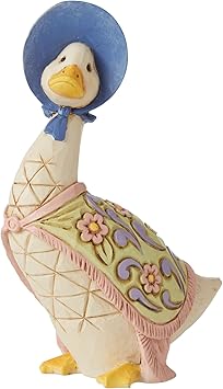 Enesco进口代理批发 Enesco Beatrix Potter by Jim Shore Jemima 水鸭微型雕像，4.13 英寸，多色