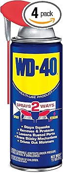 WD-40进口代理批发 WD-40 490043-04 多用途润滑剂智能吸管喷雾 11 盎司（4 件装）