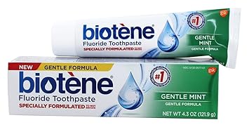 Biotene进口代理批发 Biotene 温和薄荷氟化物牙膏 4.3 盎司，Biotene 出品