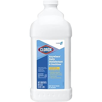 Clorox进口代理批发 CloroxPro 消毒剂和消毒剂，任何地方每日 Clorox 消毒液，医疗保健清洁和工业清洁，64 层。奥兹。 - 60112（1 件装）