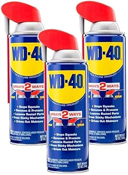 WD-40进口代理批发 WD-40 原创配方，多用途产品，带智能吸管喷雾 2 种方式，12 盎司，3 件装，12 盎司