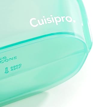 酷牌库|商品详情-Cuisipro进口代理批发 Cuisipro 立式硅胶，33.8 盎司，8.5 x 4.7 英寸，绿色可重复使用袋