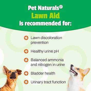 酷牌库|商品详情-Pet Naturals进口代理批发 Pet Naturals Lawn Aid 狗尿液中和剂（适用于草坪） - 60 粒鸡肉味咀嚼片 - 健康狗粮，可保持尿液 PH 平衡，维持绿草，支持膀胱和尿道健康