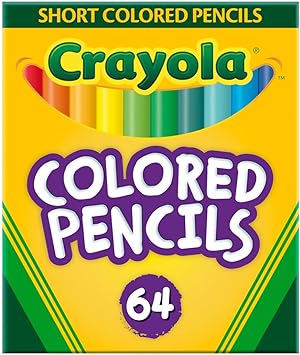 Crayola进口代理批发 Crayola 迷你彩色铅笔（颜色可能有所不同），儿童着色用品，64 支，礼品