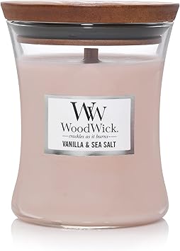 酷牌库|商品详情-WoodWick进口代理批发 WoodWick 香草和海盐中号沙漏蜡烛，9.7 盎司 & Café Sweets 中号沙漏三部曲蜡烛，9.7 盎司