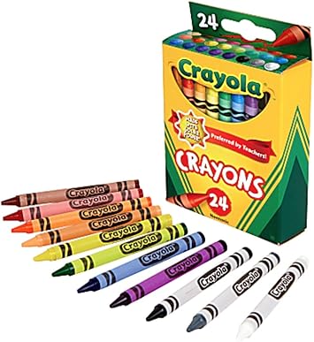 酷牌库|商品详情-Crayola进口代理批发 Crayola 24 支盒蜡笔无毒彩色着色学校用品（2 包）