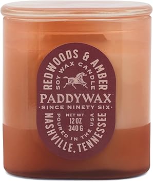 Paddywax进口代理批发 Paddywax Candles VS1003 Vista 系列香薰蜡烛，12 盎司，红杉和琥珀，12 盎司