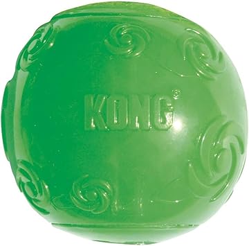 酷牌库|商品详情-KONG进口代理批发 KONG Squeezz 球狗玩具 - 什锦超大号（直径 3.5 英寸） - 3 件装