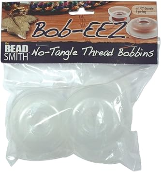 酷牌库|商品详情-The Beadsmith进口代理批发 Beadsmith Bob-EEZ 4 件套无缠结线轴 2.5 英寸，32 个轴 用于 Kumihimo 编织、花边设计和链条存储的珠宝工具