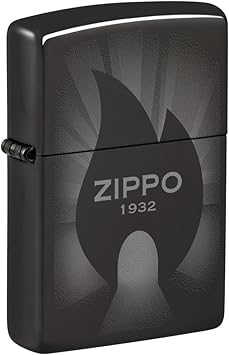 Zippo进口代理批发 Zippo Radiant Design 高抛光黑色袖珍打火机