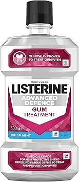 Listerine进口代理批发 李施德林 (Listerine) 高级防御口香糖护理漱口水 500 毫升