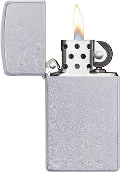 酷牌库|商品详情-Zippo进口代理批发 Zippo 超薄拉丝镀铬防风打火机 - 1605