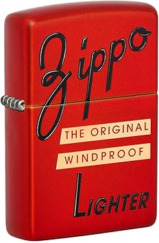 Zippo进口代理批发 Zippo 红盒顶部设计金属红色口袋打火机