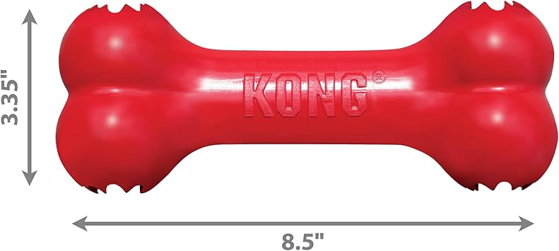 酷牌库|商品详情-KONG进口代理批发 KONG Goodie Bone - 经典耐用天然橡胶狗骨，支持精神参与 - 治疗分配 - 红色 - 适合中型犬